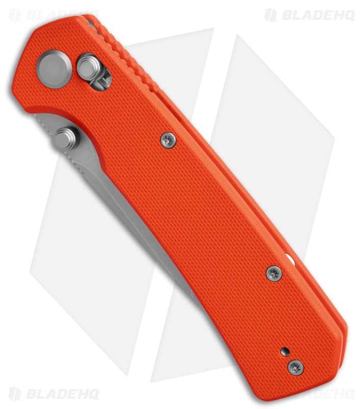 GEO Knife Blaze Tanto Crossbar Lock Knife Orange G-10 (3.3" SW M390)