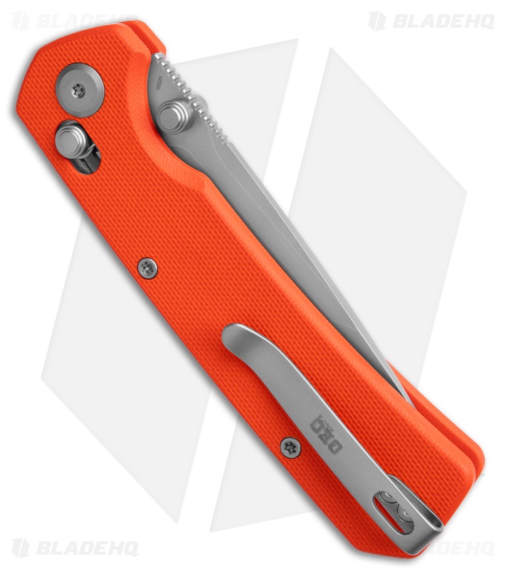 GEO Knife Blaze Tanto Crossbar Lock Knife Orange G-10 (3.3" SW M390)
