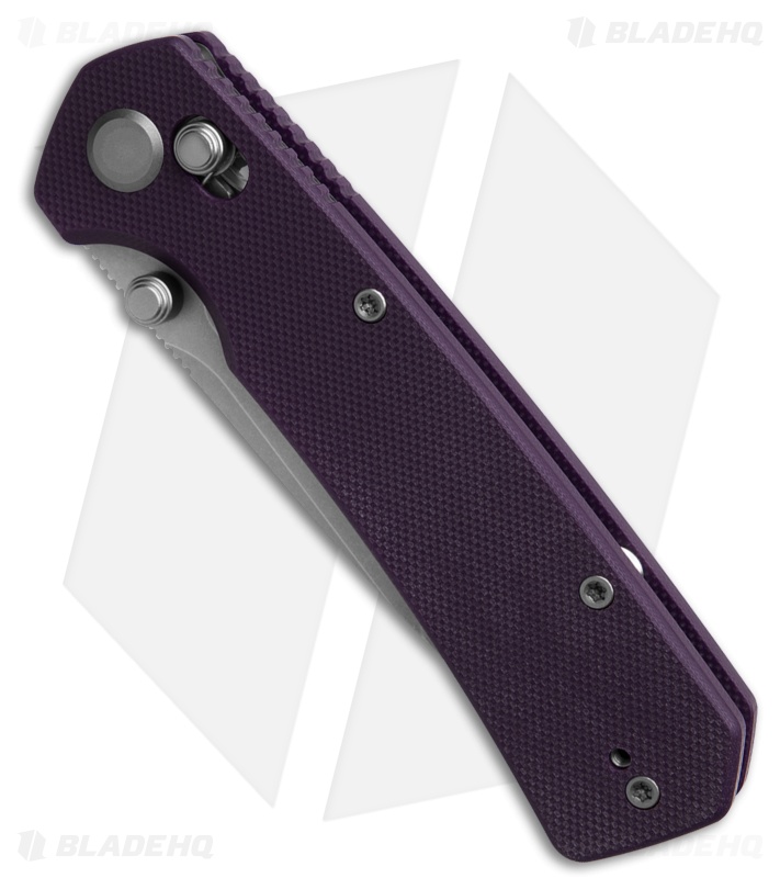 GEO Knife Blaze Tanto Crossbar Lock Knife Purple G-10 (3.3" SW M390)