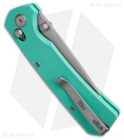 GEO Knife Blaze Tanto Crossbar Lock Knife Tiffany Blue G-10 (3.3" SW M390)