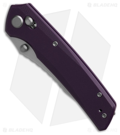 GEO Knife Cirex Crossbar Lock Knife Purple G-10 (3.5" SW M390)