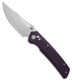 GEO Knife Cirex Crossbar Lock Knife Purple G-10 (3.5" SW M390)