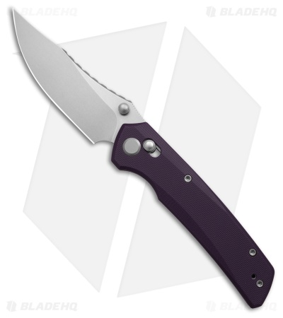GEO Knife Cirex Crossbar Lock Knife Purple G-10 (3.5" SW M390)