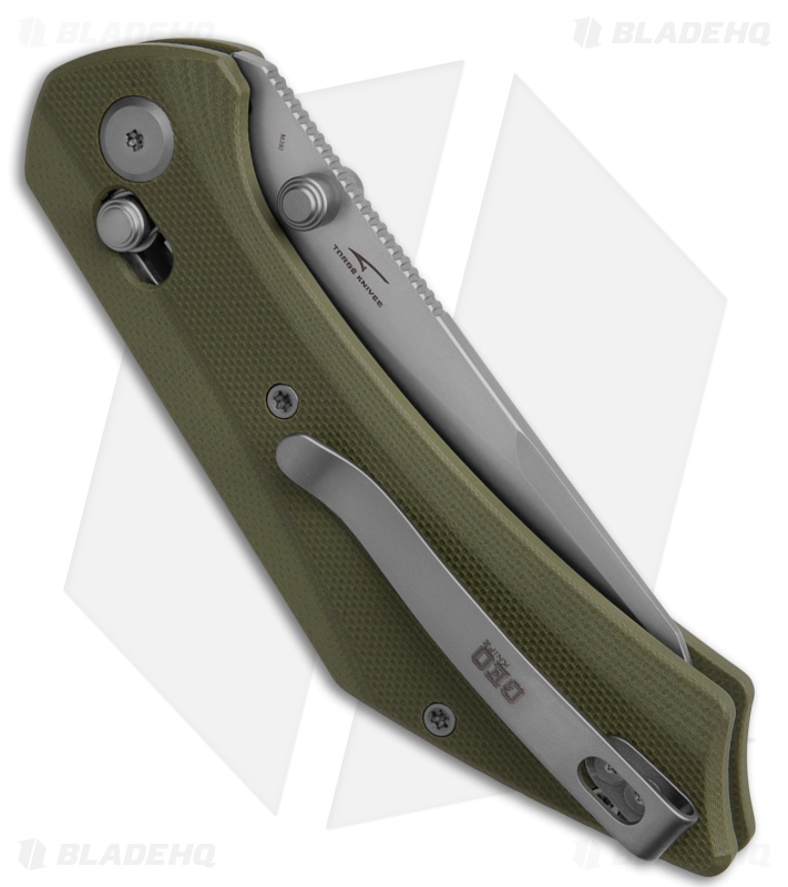 GEO Knife DIVID Crossbar Lock Knife Green G-10 (3.3" SW M390)