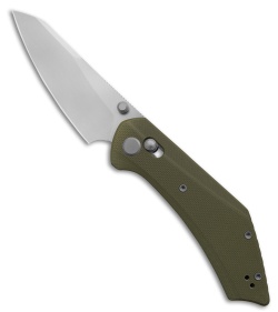 GEO Knife DIVID Crossbar Lock Knife Green G-10 (3.3" SW M390)