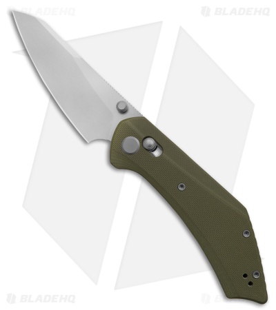 GEO Knife DIVID Crossbar Lock Knife Green G-10 (3.3" SW M390)