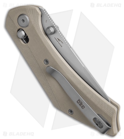 GEO Knife DIVID Crossbar Lock Knife Khaki G-10 (3.3" SW M390)