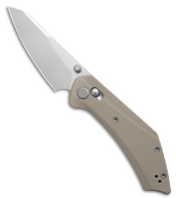 GEO Knife DIVID Crossbar Lock Knife Khaki G-10 (3.3" SW M390)