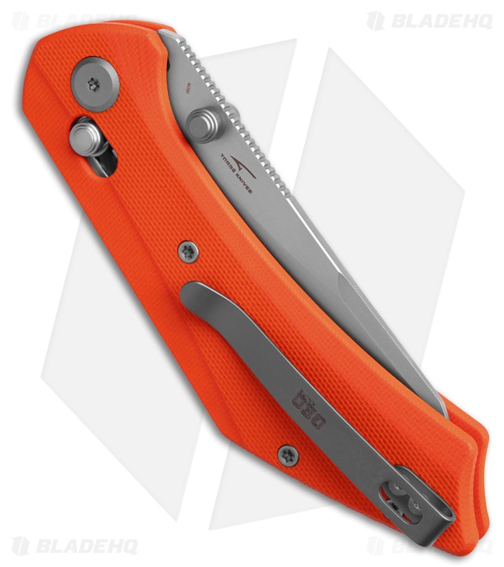 GEO Knife DIVID Crossbar Lock Knife Orange G-10 (3.3" SW M390)