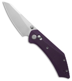 GEO Knife DIVID Crossbar Lock Knife Purple G-10 (3.3" SW M390)