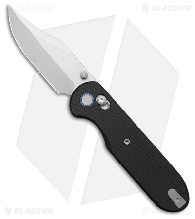GEO Knife Ethereal Cutter Clip Point Crossbar Lock Knife Black G-10 (3" SW M390)
