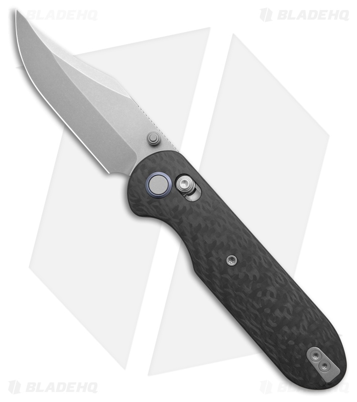 GEO Knife Ethereal Cutter Clip Point Crossbar Lock Knife Carbon Fiber (3" SW)