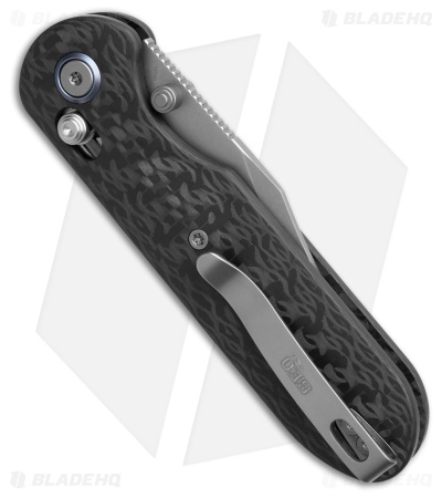 GEO Knife Ethereal Cutter Clip Point Crossbar Lock Knife Carbon Fiber (3" SW)