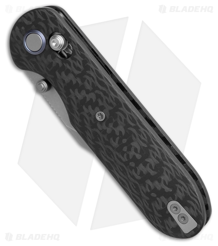 GEO Knife Ethereal Cutter Clip Point Crossbar Lock Knife Carbon Fiber (3" SW)