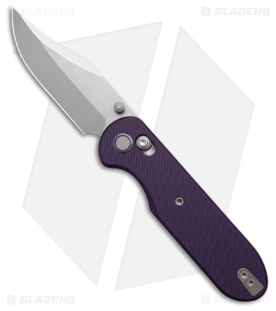 GEO Knife Ethereal Cutter Purple G-10 Clip Point SW