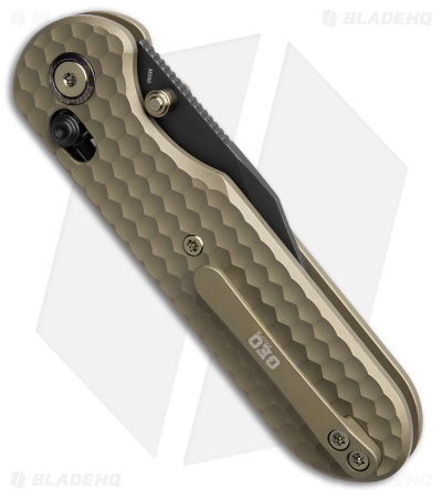 GEO Knife Ethereal Cutter Clip Point Knife SW Bronze Ti (3" Black SW)