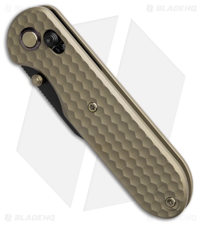 GEO Knife Ethereal Cutter Clip Point Knife SW Bronze Ti (3" Black SW)