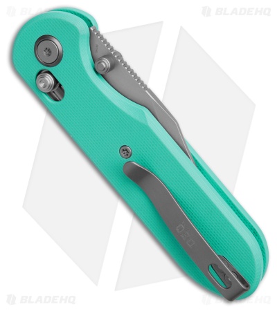 GEO Knife Ethereal Cutter Clip Point Crossbar Lock Knife Blue G-10 (3" SW)