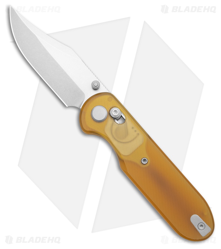 GEO Knife Ethereal Cutter Clip Point Crossbar Lock Knife Ultem (3" SW M390)