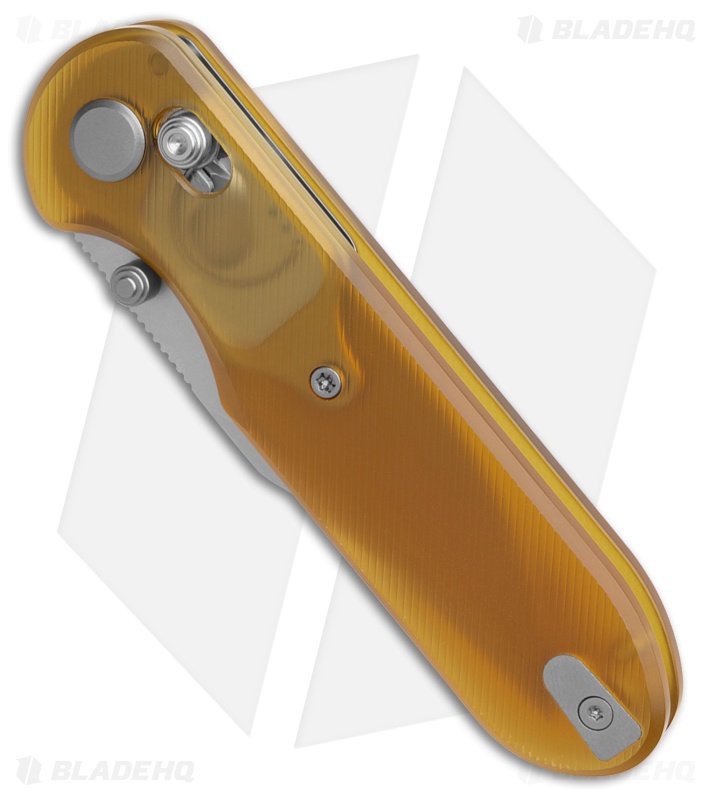 GEO Knife Ethereal Cutter Clip Point Crossbar Lock Knife Ultem (3" SW M390)