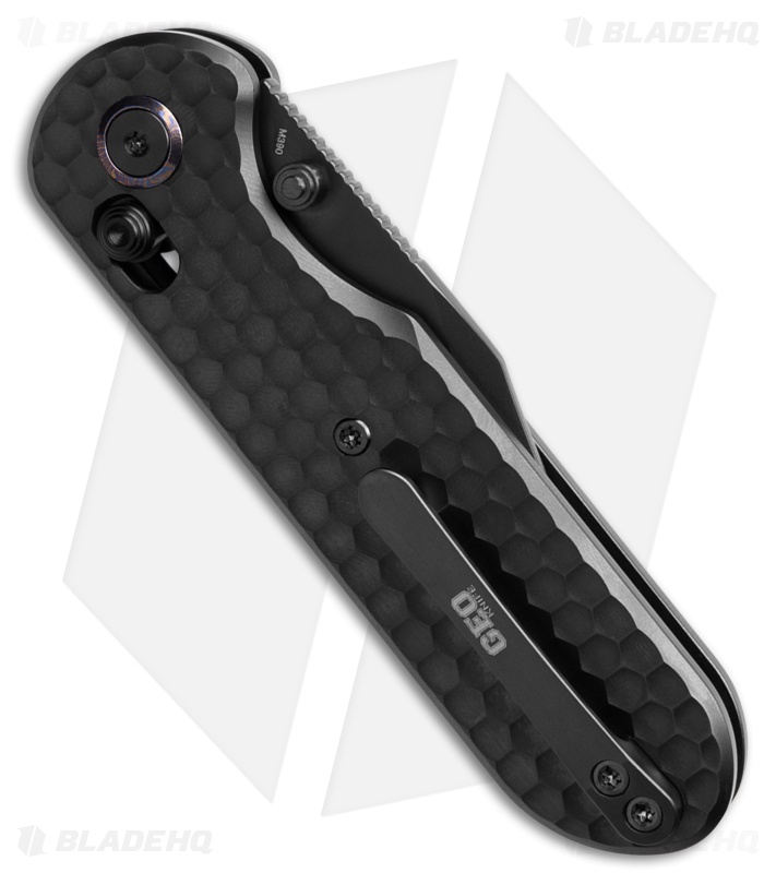 GEO Knife Ethereal Cutter Clip Point Crossbar Lock Knife DLC Ti (3" DLC)