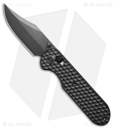 GEO Knife Ethereal Cutter Clip Point Crossbar Lock Knife DLC Ti (3" DLC)