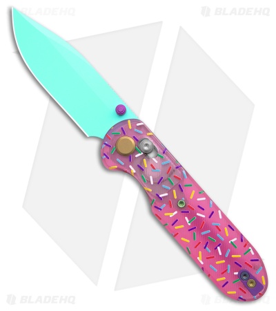 GEO Knife Ethereal Cutter Dessert Warrior Pink Sprinkle Acrylic (3" Blue)