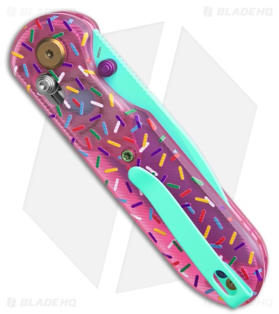 GEO Knife Ethereal Cutter Dessert Warrior Pink Sprinkle Acrylic (3" Blue)