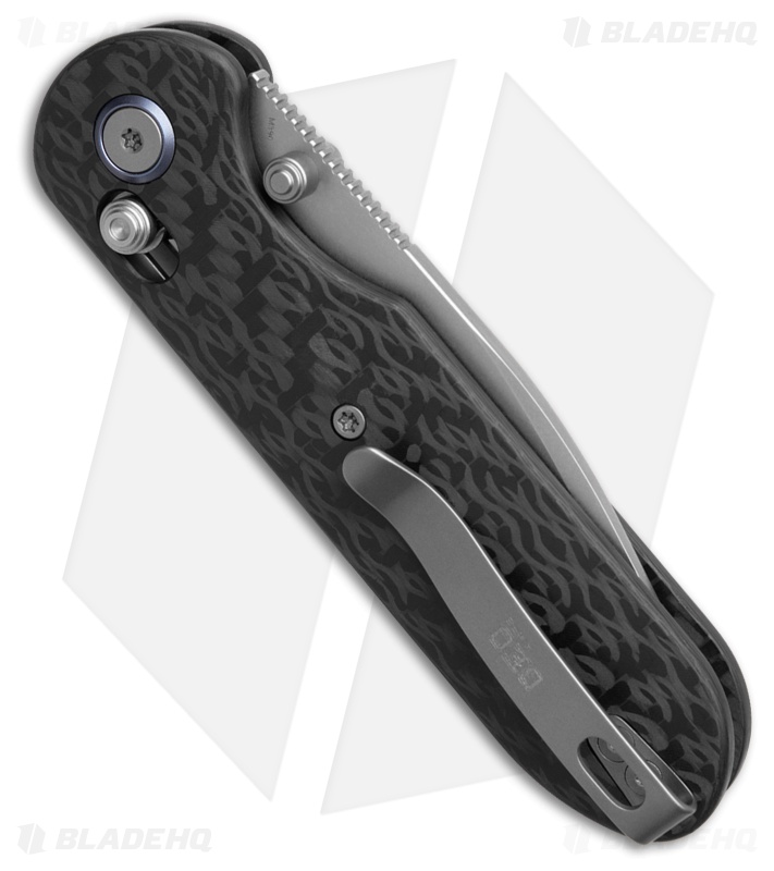 GEO Knife Ethereal Cutter Drop Point Crossbar Lock Knife Carbon Fiber (3" SW)