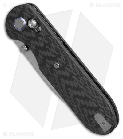 GEO Knife Ethereal Cutter Drop Point Crossbar Lock Knife Carbon Fiber (3" SW)