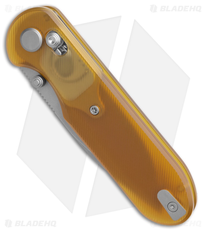 GEO Knife Ethereal Cutter Drop Point Crossbar Lock Knife Ultem (3" SW M390)