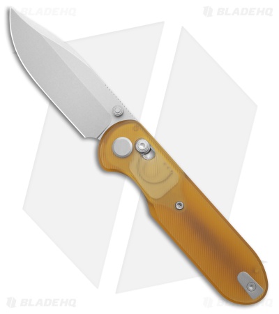 GEO Knife Ethereal Cutter Drop Point Crossbar Lock Knife Ultem (3" SW M390)