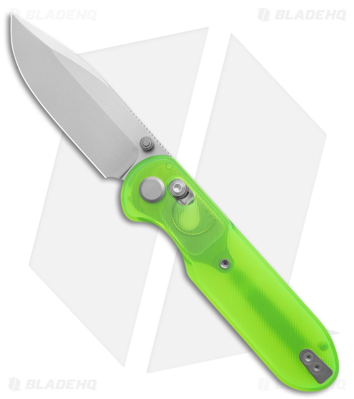 GEO Knife Ethereal Cutter Drop Point Crossbar Lock Knife Green (3" SW S90V)