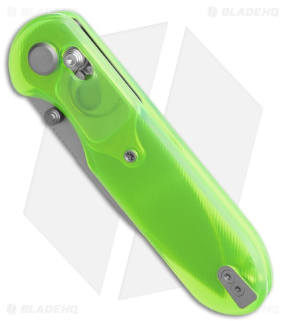 GEO Knife Ethereal Cutter Drop Point Crossbar Lock Knife Green (3" SW S90V)