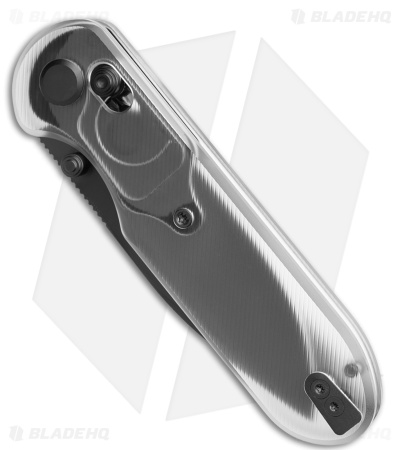 GEO Knife Ethereal Cutter Drop Point Crossbar Lock Knife Clear Acrylic (3" DLC )