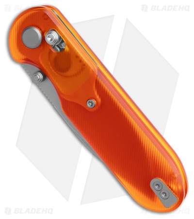 GEO Knife Ethereal Cutter Drop Point Crossbar Lock Knife Orange (3" SW S90V)