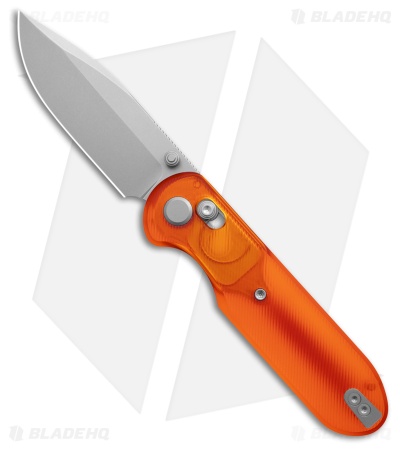 GEO Knife Ethereal Cutter Drop Point Crossbar Lock Knife Orange (3" SW S90V)