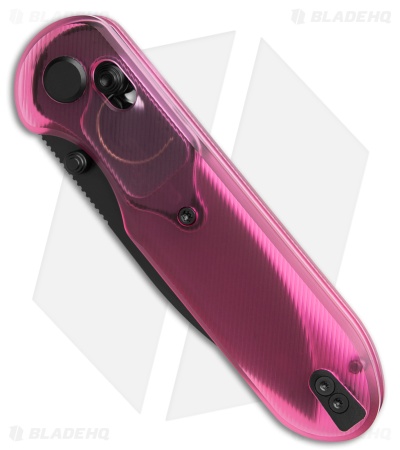 GEO Knife Ethereal Cutter Drop Point Crossbar Lock Knife Pink (3" DLC S90V)