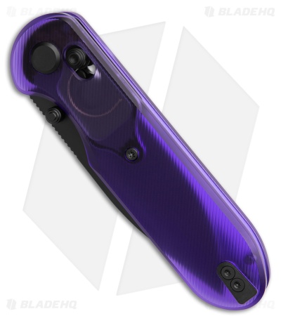 GEO Knife Ethereal Cutter Drop Point Crossbar Lock Knife Purple (3" DLC S90V)