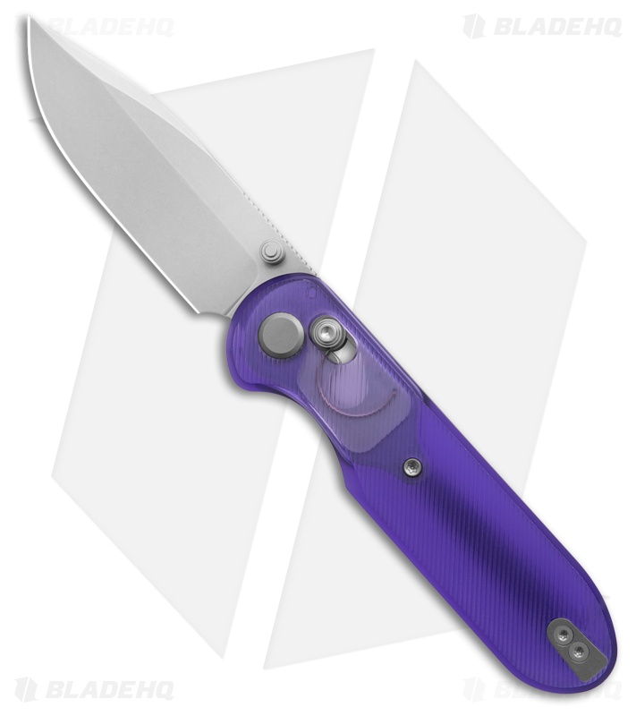 GEO Knife Ethereal Cutter Drop Point Crossbar Lock Knife Purple (3" SW S90V)