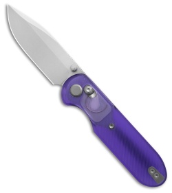 GEO Knife Ethereal Cutter Drop Point Crossbar Lock Knife Purple (3" SW S90V)