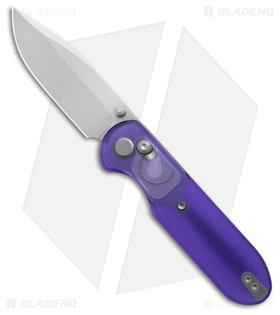GEO Knife Ethereal Cutter Drop Point Crossbar Lock Knife Purple (3" SW S90V)