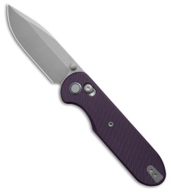GEO Knife Ethereal Cutter Drop Point Crossbar Lock Knife Purple G-10 (3" SW)