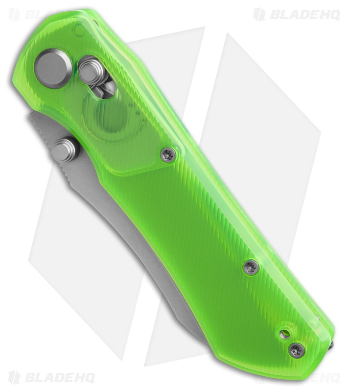 GEO Knife Komodo Crossbar Lock Knife Green Acrylic (3.1" SW S90V)