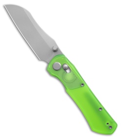 GEO Knife Komodo Crossbar Lock Knife Green Acrylic (3.1" SW S90V)