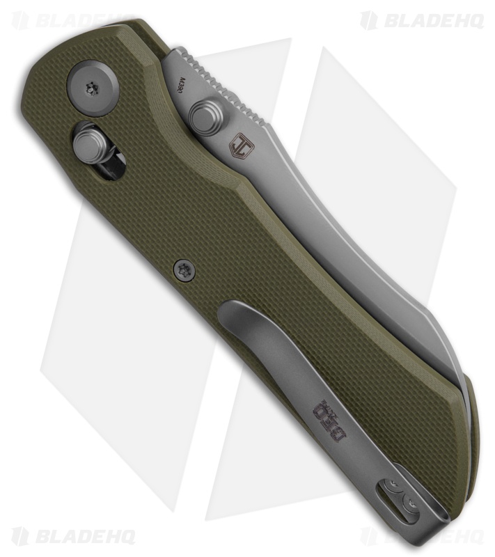 GEO Knife Komodo Crossbar Lock Knife Green G-10 (3.1" SW M390)