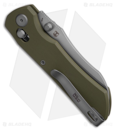 GEO Knife Komodo Crossbar Lock Knife Green G-10 (3.1" SW M390)