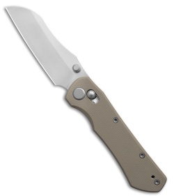 GEO Knife Komodo Crossbar Lock Knife Khaki G-10 (3.1" SW M390)