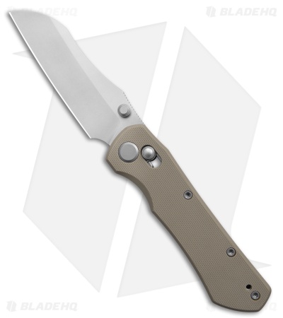 GEO Knife Komodo Crossbar Lock Knife Khaki G-10 (3.1" SW M390)