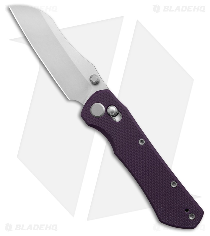 GEO Knife Komodo Crossbar Lock Knife Purple G-10 (3.1" SW M390)
